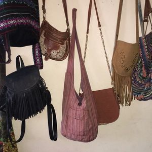 multicolored hippie crossbody bag